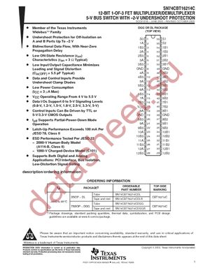 SN74CBT16214CDGGR datasheet  